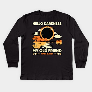 Hello Darkness My Old Friend Kids Long Sleeve T-Shirt